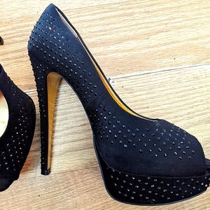 Ted Baker Black Studded Heels Size 7
